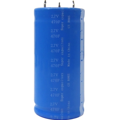 ছোট ভলিউম আল্ট্রা ক্যাপাসিটর 2.7V 470F উচ্চ শক্তি 35x62mm বিস্ফোরিত করা সহজ নয়