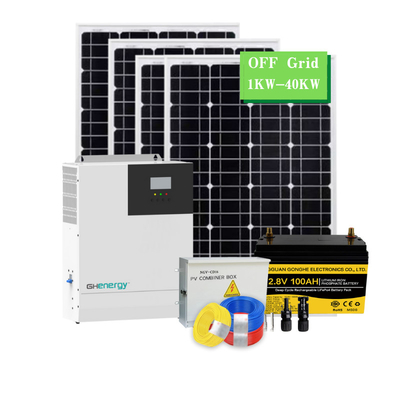 3KW-20KW আবাসিক সোলার পাওয়ার সিস্টেম বিশুদ্ধ সাইন ওয়েভ আউটপুট