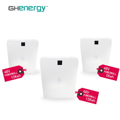 ISO9000 ব্যাটারি সোলার প্যানেল পাওয়ারওয়াল 5kwh 48V বিল্ট ইন বিএমএস সহ