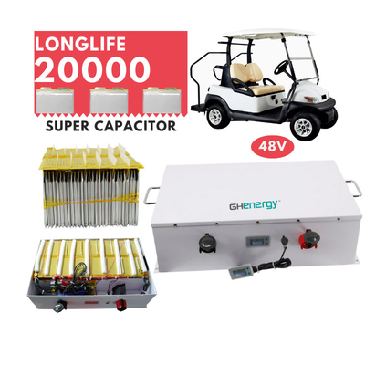 গলফ কার্ট সুপার ক্যাপাসিটর ব্যাটারি 48V 1050WH গ্রাফিন ক্যাপাসিটর প্যাক