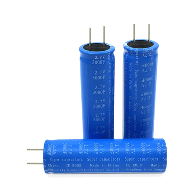 হোম সোলার পাওয়ার সুপার ক্যাপাসিটর ব্যাটারি 2.7V 3000F পোর্টেবল রেডিয়াল টাইপ
