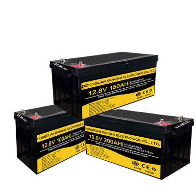 IEC 62619 ডিপ সাইকেল লিথিয়াম আয়ন ব্যাটারি 12.8V 100Ah সোলার সিস্টেমের জন্য