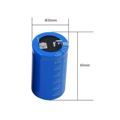 সুপার ক্যাপাসিটর লগ 2.7 ভোল্ট 500 ফ্যারাড গর্তের মাধ্যমে ব্যাটারি প্রতিস্থাপন করে