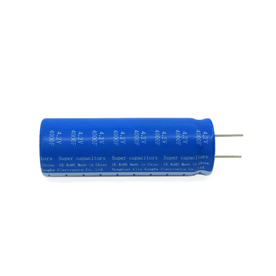 C424000R শক্তি সঞ্চয়স্থান / টেলিকম / সোলার প্যানেল সুপারক্যাপাসিটর সেল 4.2v 4000f