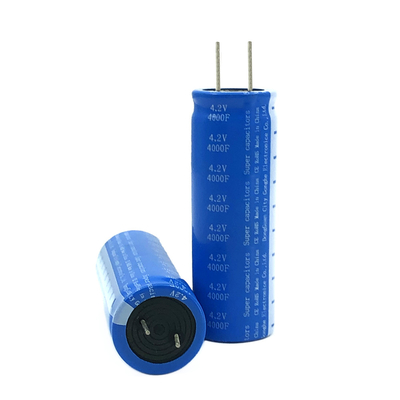C424000R শক্তি সঞ্চয়স্থান / টেলিকম / সোলার প্যানেল সুপারক্যাপাসিটর সেল 4.2v 4000f