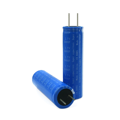 EV পোর্টেবল সুপার ক্যাপাসিটর ব্যাটারি 3000F 2.7V 18x65Mm বহুমুখী