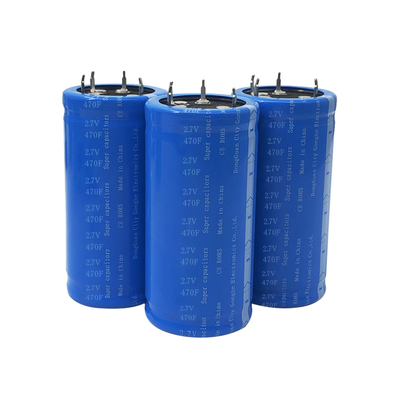 IP30 হাই পাওয়ার সুপার ক্যাপাসিটর ব্যাটারি 2.7V 470F 35x62Mm 0.45Wh