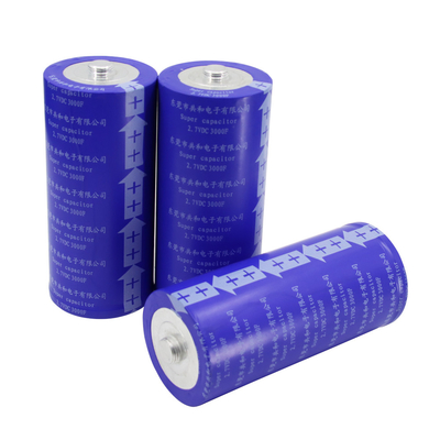 60x136mm সুপার ক্যাপাসিটর ব্যাটারি 2.7V 3000F কোন বিস্ফোরণ ব্যবহারিক নয়
